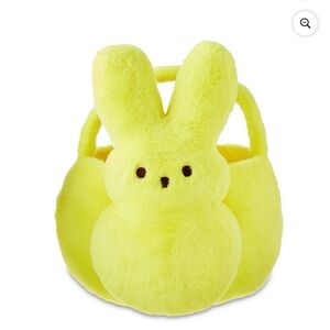 NWT Jumbo Peeps Yellow Bunny Plush Basket Baby Easter Spring Birthday Candy